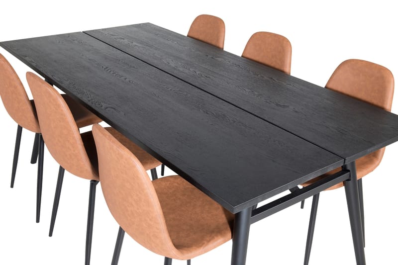 Sleek Matgrupp Förlängningsbar 195 cm Rektangulär med 6 Polar stolar - Möbler - Bord & matgrupp - Matgrupp