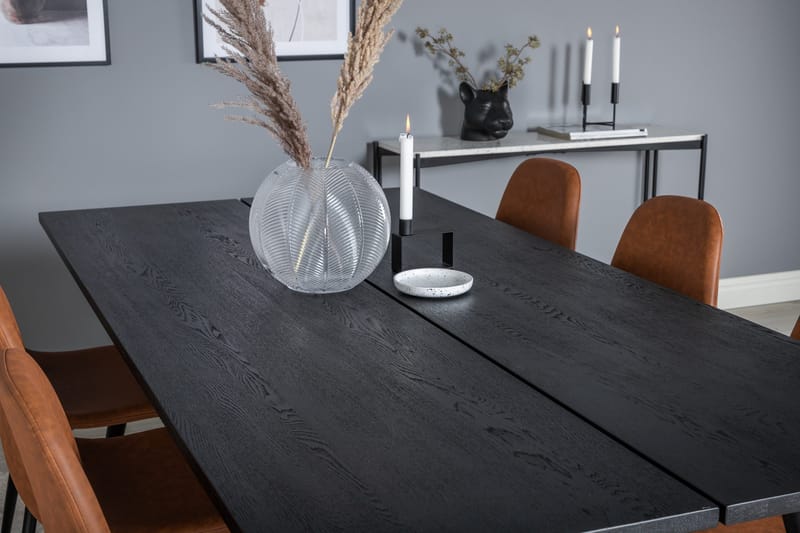 Sleek Matgrupp Förlängningsbar 195 cm Rektangulär med 6 Polar stolar - Möbler - Bord & matgrupp - Matgrupp