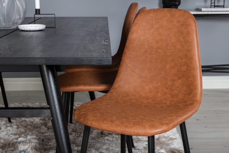 Sleek Matgrupp Förlängningsbar 195 cm Rektangulär med 6 Polar stolar - Möbler - Bord & matgrupp - Matgrupp