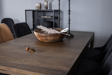 Slider Matgrupp Förlängningsbar 170 cm Rektangulär med 6 Velvet Deluxe stolar - Svart - Möbler - Bord & matgrupp - Matgrupp