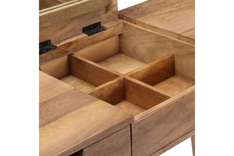 Sminkbord 112x45x76 cm massivt mangoträ - Brun - Sminkbord & toalettbord