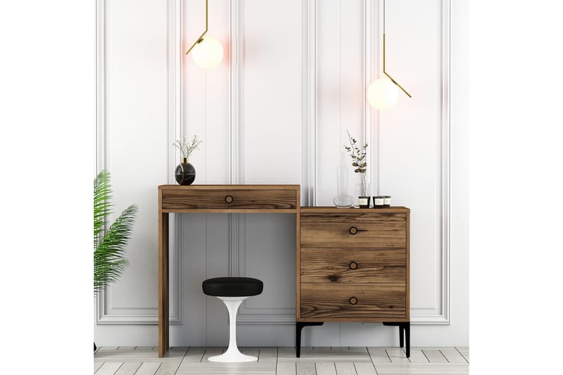 Sminkbord Ameias 124x84,7 cm Brun - Hanah Home - Möbler - Bord & matgrupp - Sminkbord & toalettbord
