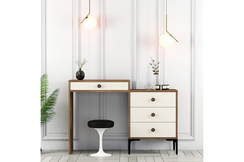 Sminkbord Ameias 124x84,7 cm Brun/Beige - Hanah Home - Möbler - Bord & matgrupp - Sminkbord & toalettbord