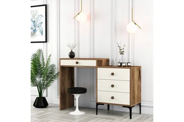 Ameias Sminkbord 124x84,7 cm Brun/Beige - Hanah Home - Möbler - Bord & matgrupp - Sminkbord & toalettbord