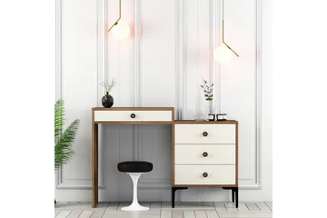 Ameias Sminkbord 124x84,7 cm Brun/Beige - Hanah Home - Möbler - Bord & matgrupp - Sminkbord & toalettbord