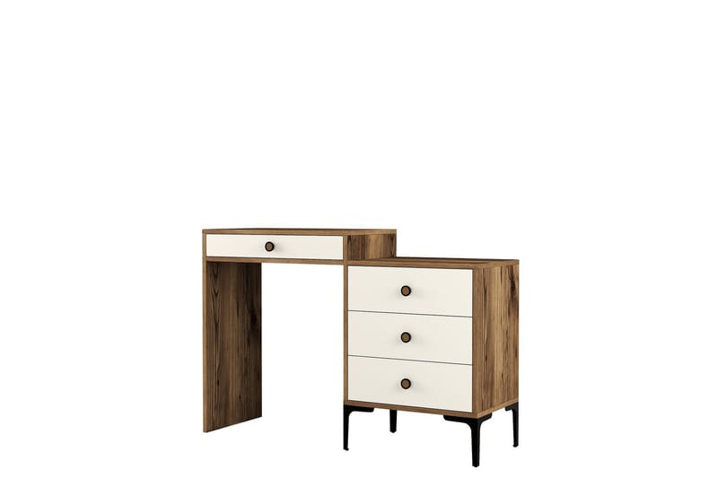 Ameias Sminkbord 124x84,7 cm Brun/Beige - Hanah Home - Möbler - Bord & matgrupp - Sminkbord & toalettbord