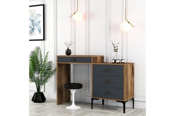 Sminkbord Ameias 124x84,7 cm Brun/Svart - Hanah Home - Möbler - Bord & matgrupp - Sminkbord & toalettbord