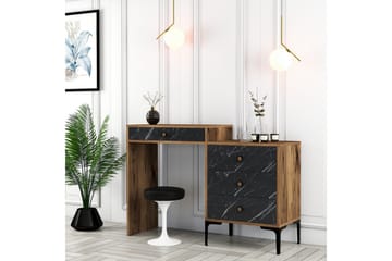 Ameias Sminkbord 124x84,7 cm Brun/Svart - Hanah Home - Möbler - Bord & matgrupp - Sminkbord & toalettbord