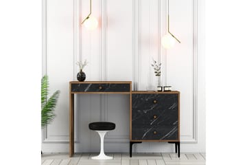 Ameias Sminkbord 124x84,7 cm Brun/Svart - Hanah Home - Möbler - Bord & matgrupp - Sminkbord & toalettbord