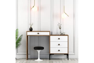 Sminkbord Ameias 124x84,7 cm Brun/Vit - Hanah Home - Möbler - Bord & matgrupp - Sminkbord & toalettbord