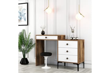 Sminkbord Ameias 124x84,7 cm Brun/Vit - Hanah Home - Möbler - Bord & matgrupp - Sminkbord & toalettbord