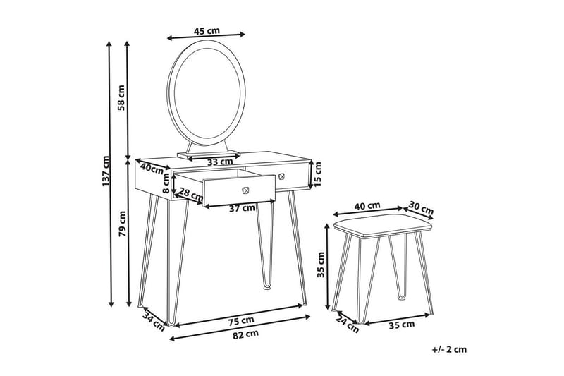 Sminkbord Caen - Möbler - Bord & matgrupp - Sminkbord & toalettbord