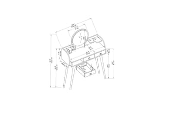 Sminkbord Habiba 93,6 cm - Antracit - Möbler - Bord & matgrupp - Sminkbord & toalettbord