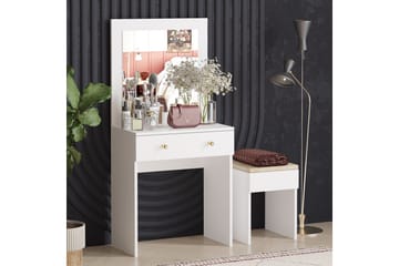 Sminkbord Haywood 65 cm - Vit/Guld - Möbler - Bord & matgrupp - Sminkbord & toalettbord