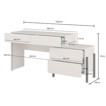 Sminkbord Jukon S med 4 Lådor - Möbler - Bord & matgrupp - Sminkbord & toalettbord