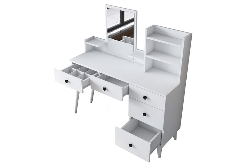 Sminkbord Junji 118,2x93,8 cm Vit - Hanah Home - Möbler - Bord & matgrupp - Sminkbord & toalettbord