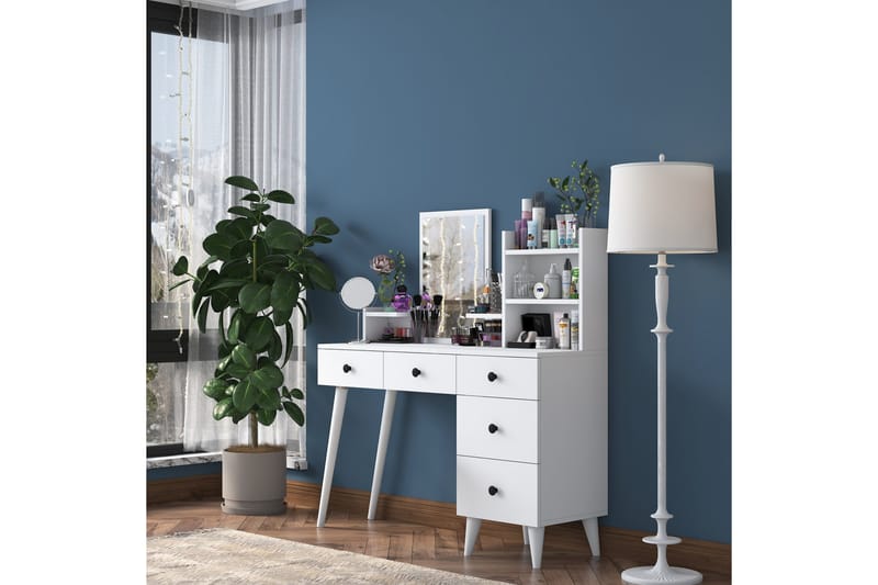 Junji Sminkbord 118,2x93,8 cm Vit - Hanah Home - Möbler - Bord & matgrupp - Sminkbord & toalettbord