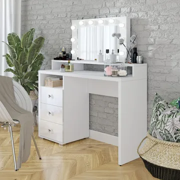 Sminkbord med spegel Diva med 3 Lådor - Möbler - Bord & matgrupp - Sminkbord & toalettbord