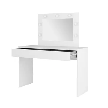 Sminkbord med spegel Eva 1 låda - Vit - Möbler - Bord & matgrupp - Sminkbord & toalettbord