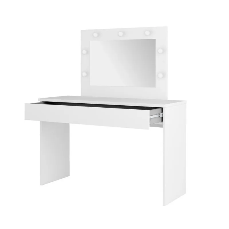 Sminkbord med spegel Eva 1 låda - Vit - Möbler - Bord & matgrupp - Sminkbord & toalettbord