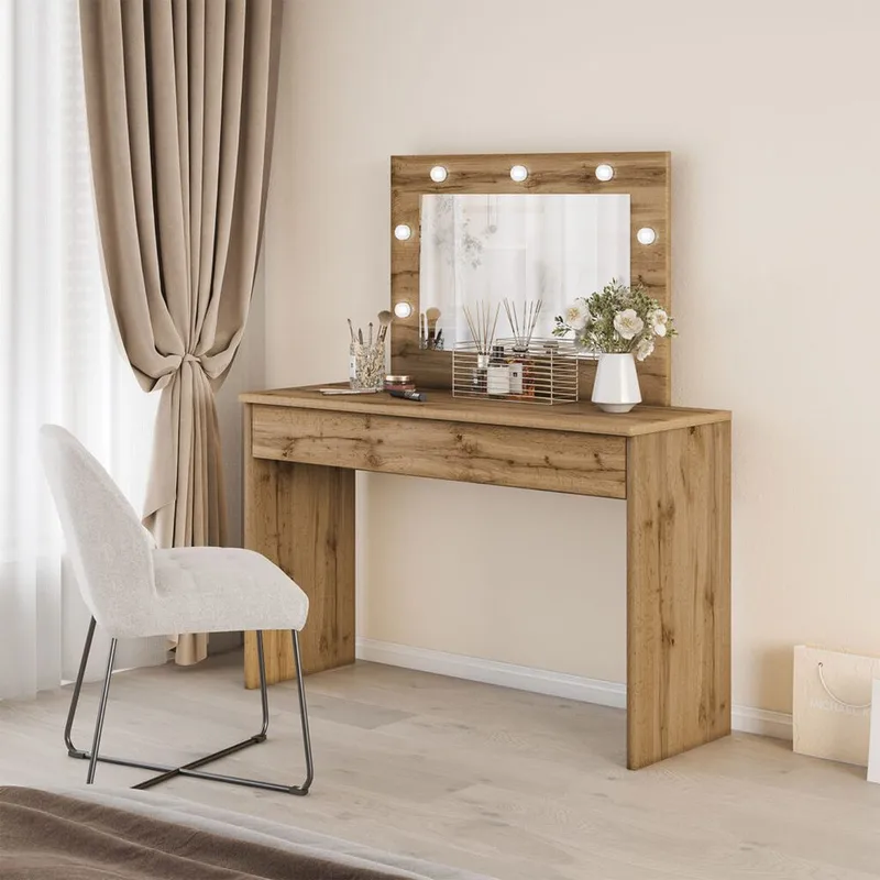 Sminkbord med spegel Eva 1 låda - Wotan Ek - Möbler - Bord & matgrupp - Sminkbord & toalettbord