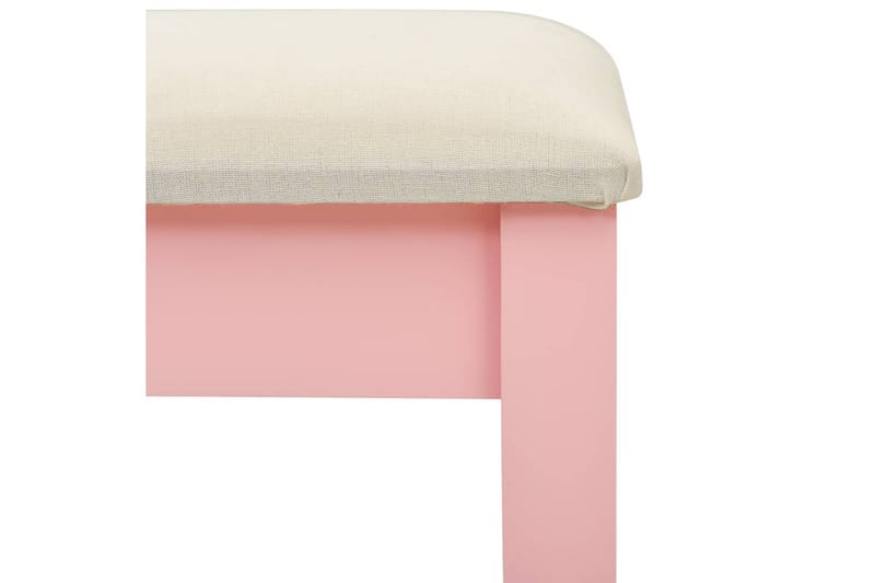Sminkbord med pall rosa 65x36x128 cm kejsarträ MDF - Rosa - Sminkbord barn - Sminkbord & toalettbord