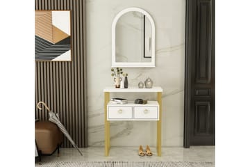 Sminkbord Mipa 75 cm - Vit/Guld - Möbler - Bord & matgrupp - Sminkbord & toalettbord