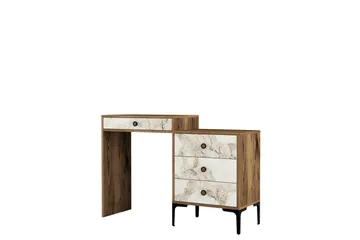 Ameias Sminkbord 124x84,7 cm Brun/Vit
