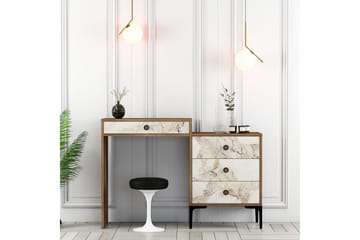 Ameias Sminkbord 124x84,7 cm Brun/Vit - Hanah Home - Möbler - Bord & matgrupp - Sminkbord & toalettbord
