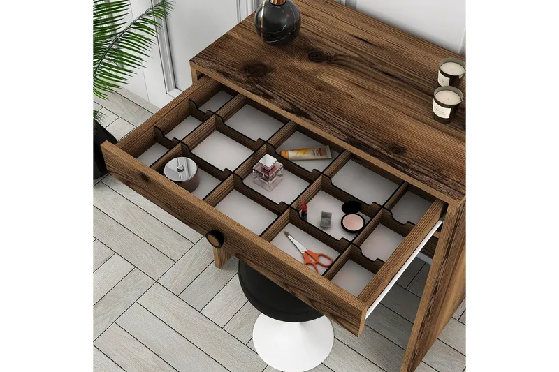 Ameias Sminkbord 70 cm - Valnöt - Möbler - Bord & matgrupp - Sminkbord & toalettbord