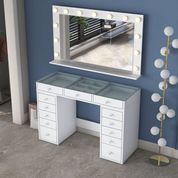 Bralen Sminkbord 120x79,8x44,5 cm - Vit - Möbler - Bord & matgrupp - Sminkbord & toalettbord
