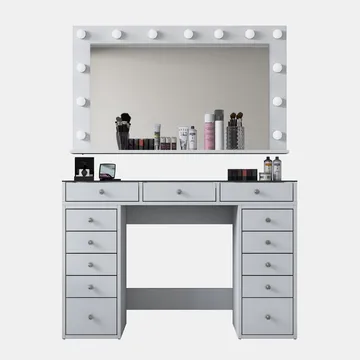 Bralen Sminkbord 120x79,8x44,5 cm - Vit - Möbler - Bord & matgrupp - Sminkbord & toalettbord