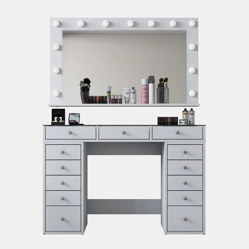 Bralen Sminkbord 120x79,8x44,5 cm - Vit - Möbler - Bord & matgrupp - Sminkbord & toalettbord