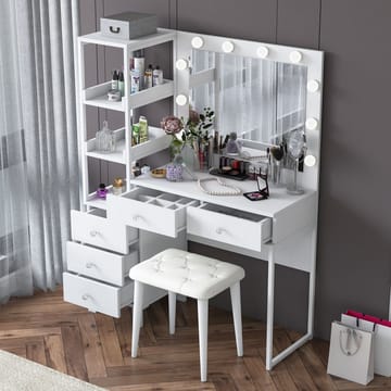 Bralen Sminkbord 120x79,8x44,5 cm - Vit - Möbler - Bord & matgrupp - Sminkbord & toalettbord