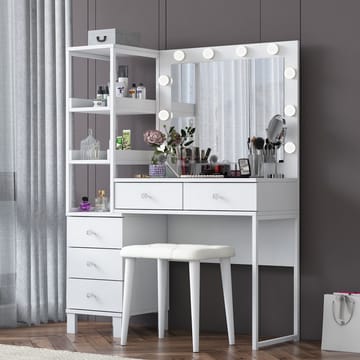 Bralen Sminkbord 120x79,8x44,5 cm - Vit - Möbler - Bord & matgrupp - Sminkbord & toalettbord