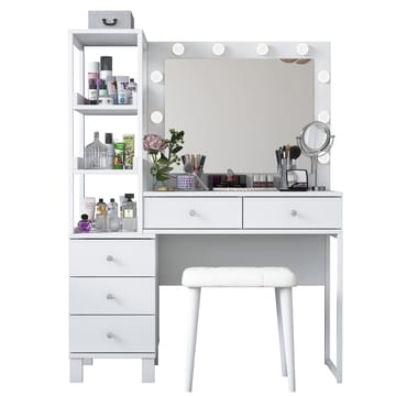 Bralen Sminkbord 120x79,8x44,5 cm - Vit - Möbler - Bord & matgrupp - Sminkbord & toalettbord