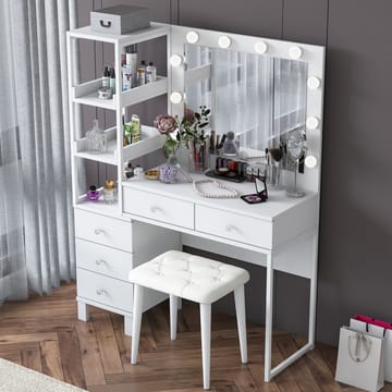 Bralen Sminkbord 120x79,8x44,5 cm - Vit - Möbler - Bord & matgrupp - Sminkbord & toalettbord