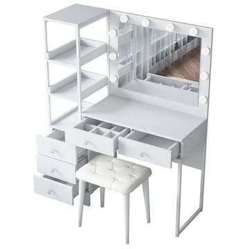 Bralen Sminkbord 120x79,8x44,5 cm - Vit - Möbler - Bord & matgrupp - Sminkbord & toalettbord