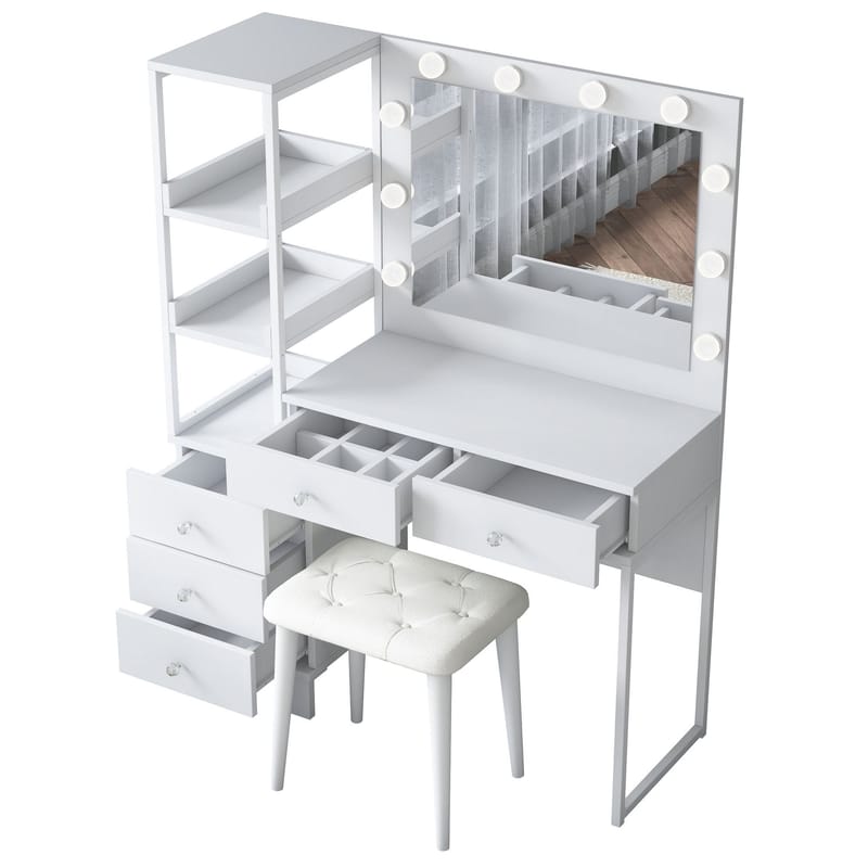 Bralen Sminkbord 120x79,8x44,5 cm - Vit - Möbler - Bord & matgrupp - Sminkbord & toalettbord