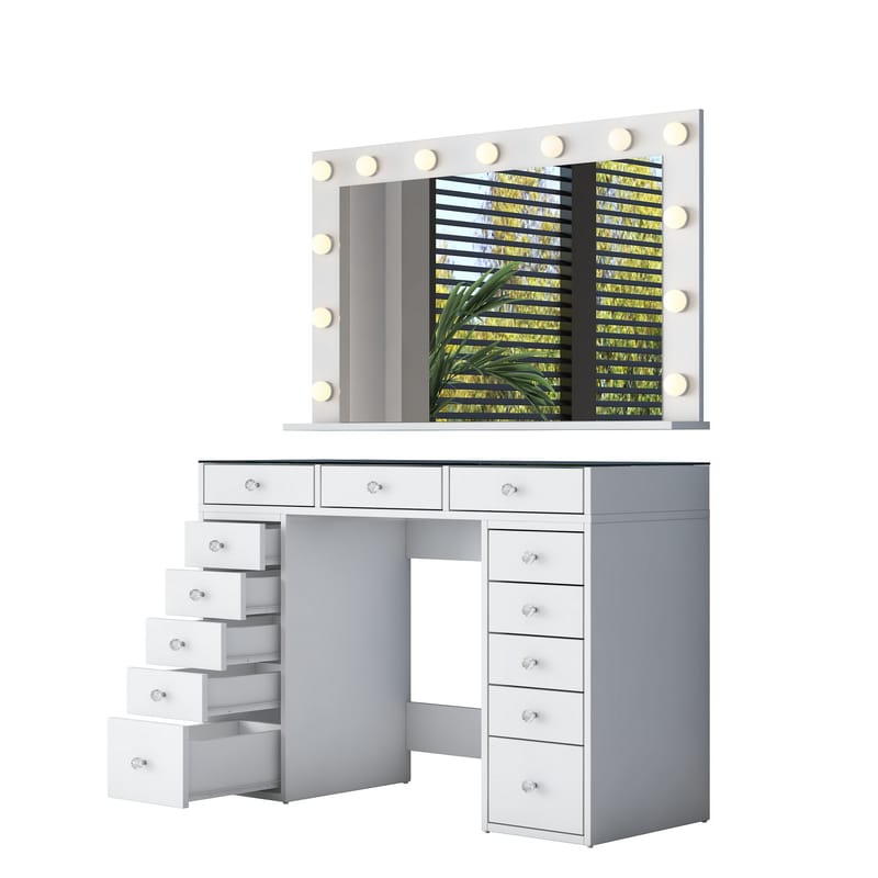 Bralen Sminkbord 120x79,8x44,5 cm - Vit - Möbler - Bord & matgrupp - Sminkbord & toalettbord