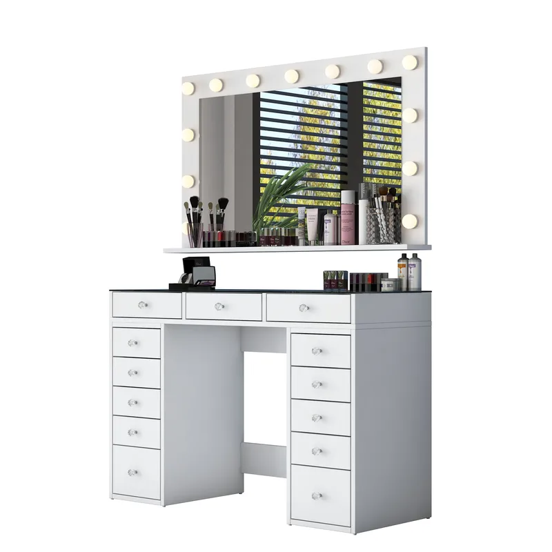 Bralen Sminkbord 120x79,8x44,5 cm - Vit - Möbler - Bord & matgrupp - Sminkbord & toalettbord