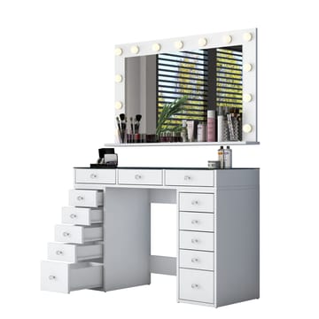 Bralen Sminkbord 120x79,8x44,5 cm - Vit - Möbler - Bord & matgrupp - Sminkbord & toalettbord