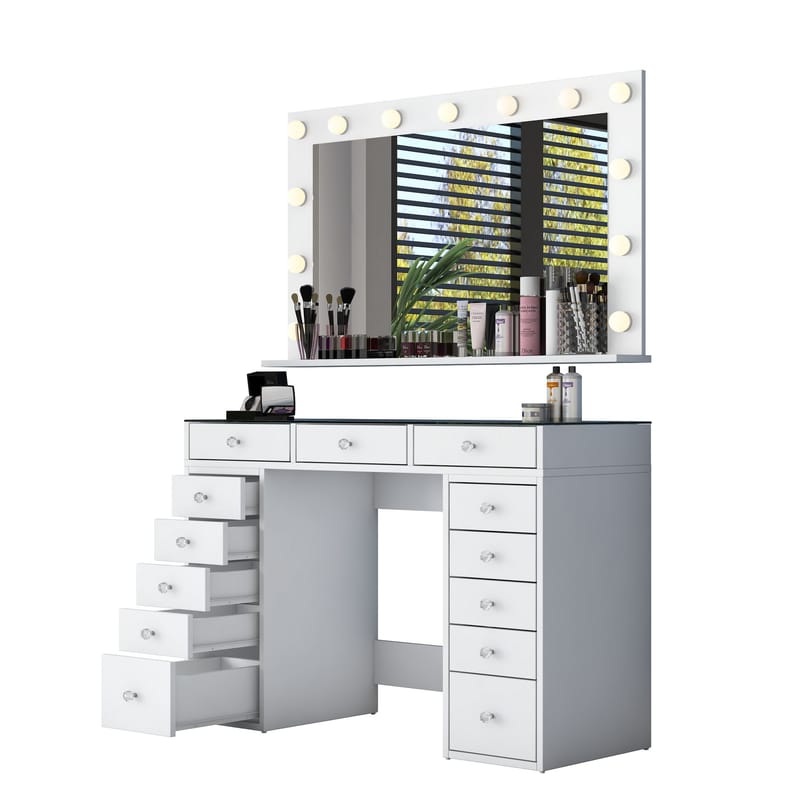 Bralen Sminkbord 120x79,8x44,5 cm - Vit - Möbler - Bord & matgrupp - Sminkbord & toalettbord