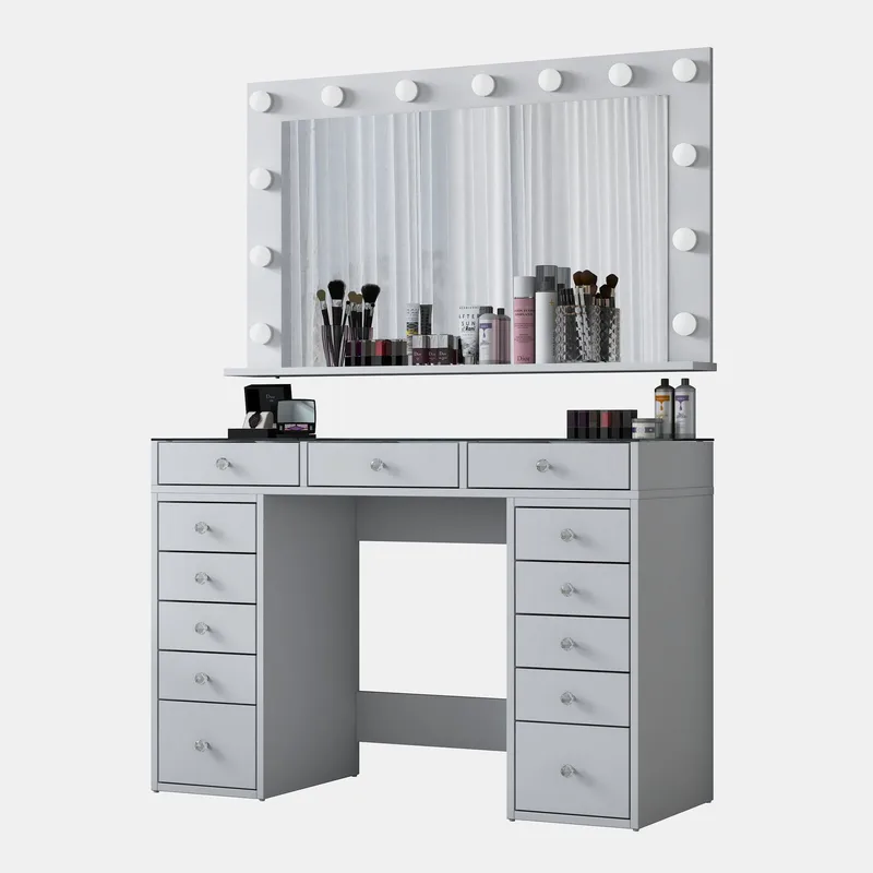Bralen Sminkbord 120x79,8x44,5 cm - Vit - Möbler - Bord & matgrupp - Sminkbord & toalettbord