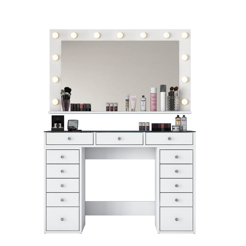 Bralen Sminkbord 120x79,8x44,5 cm - Vit - Möbler - Bord & matgrupp - Sminkbord & toalettbord