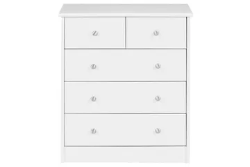 Byrå Wohnling med 5 lådor klassisk modern stil Vit - Vit - Möbler - Bord & matgrupp - Sminkbord & toalettbord