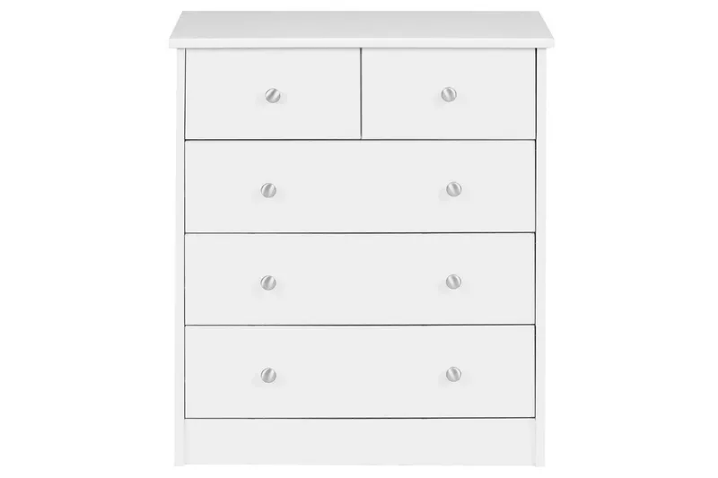 Byrå Wohnling med 5 lådor klassisk modern stil Vit - Vit - Möbler - Bord & matgrupp - Sminkbord & toalettbord