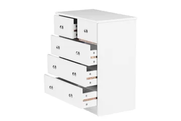 Byrå Wohnling med 5 lådor klassisk modern stil Vit - Vit - Möbler - Bord & matgrupp - Sminkbord & toalettbord