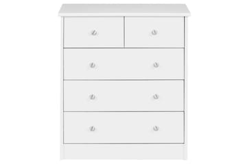 Byrå Wohnling med 5 lådor klassisk modern stil Vit - Vit - Möbler - Bord & matgrupp - Sminkbord & toalettbord