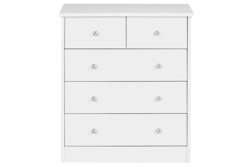 Byrå Wohnling med 5 lådor klassisk modern stil Vit - Vit - Möbler - Bord & matgrupp - Sminkbord & toalettbord